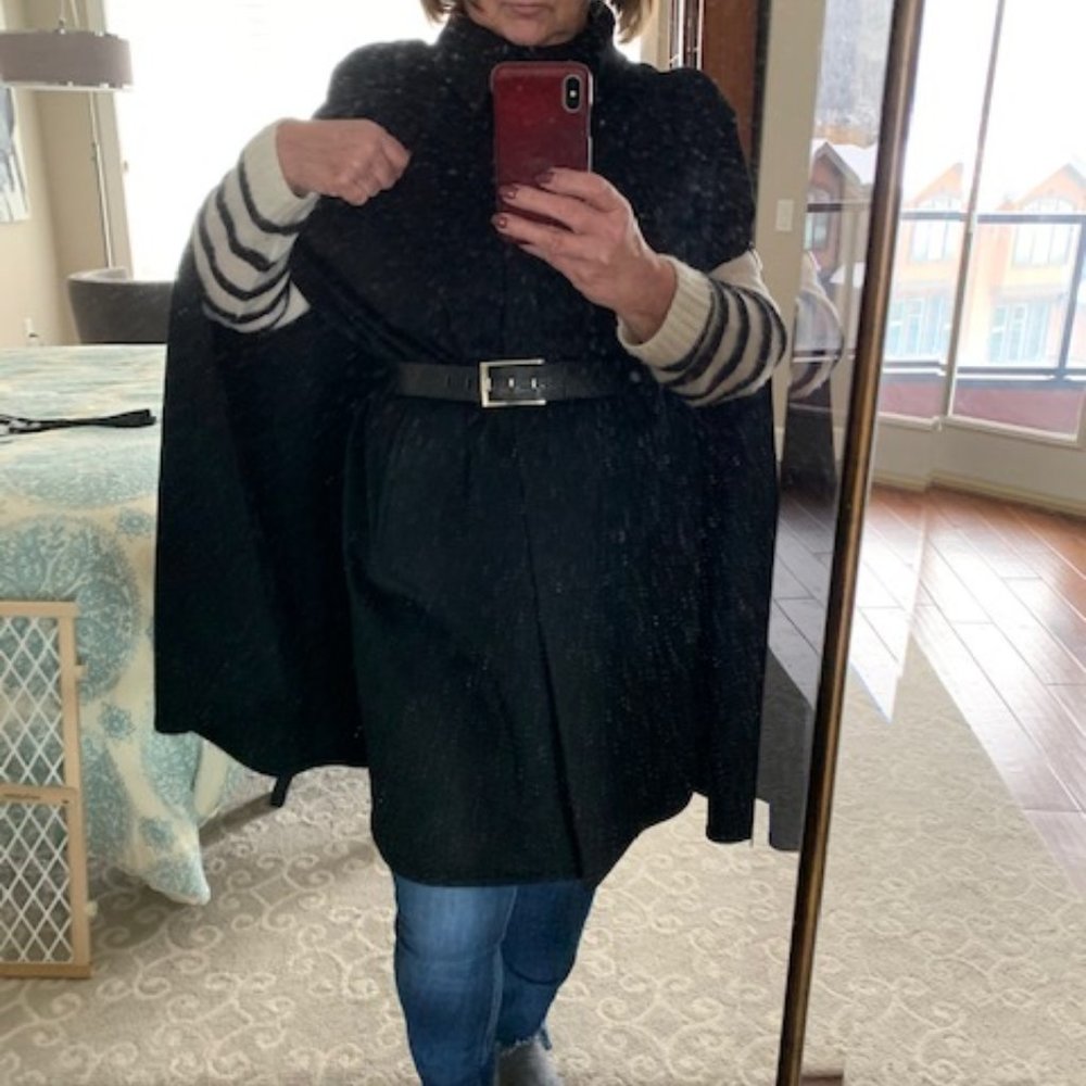 Akris Wool Cape (optional belt)